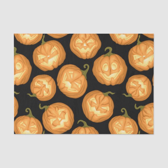 Papel De Seda Calabazas de Halloween (Anverso)
