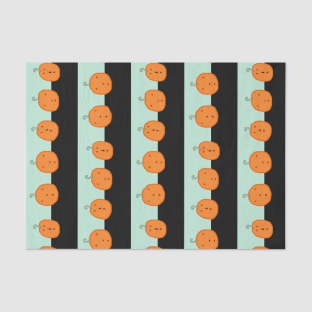 Papel De Seda Calabazas de Halloween lindas (Anverso)
