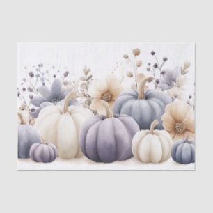 Papel De Seda Calabazas de otoño y flores caen decoupage