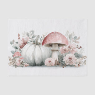Papel De Seda Calabazas de Otoño y Flores Patrón de Otoño Decoup