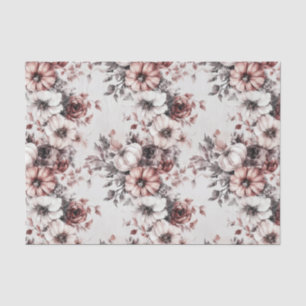Papel De Seda Calabazas de Otoño y Flores Patrón de Otoño Decoup