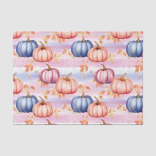 Papel De Seda Calabazas de Otoño y Patrón de Hojas Caídas Decoup