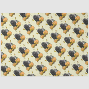 Papel De Seda Calabazas de perro de Puli de otoño (negras) dejan