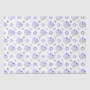 Papel De Seda Calabazas Moradas Floral