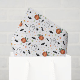 Papel De Seda Calabazas Murciélagos Fantasmas Patrón Mono de Hal