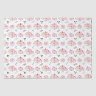 Papel De Seda Calabazas rosadas Floral