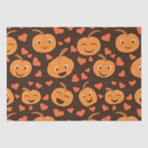 Calabazas sonrientes patrón con corazones