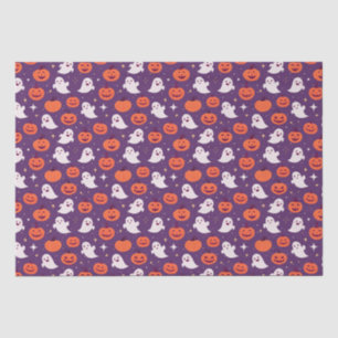 Papel De Seda Calabazas y fantasmas de Halloween