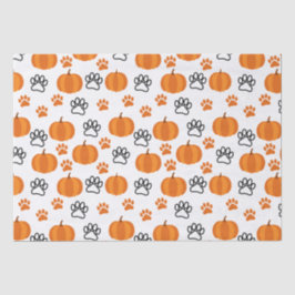 Papel De Seda Calabazas y garras Halloween White