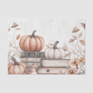 Papel De Seda Calabazas y libros de colores apagados
