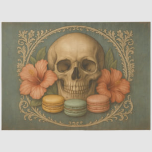 Papel De Seda Calavera con Macarons   Decoupage de Calavera Anti