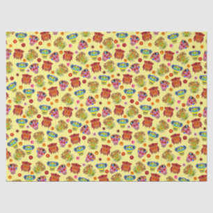 Papel De Seda Calavera de azúcar floral