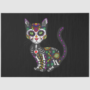 Papel De Seda Calavera de azúcar Gato Mexicano Halloween Día De 