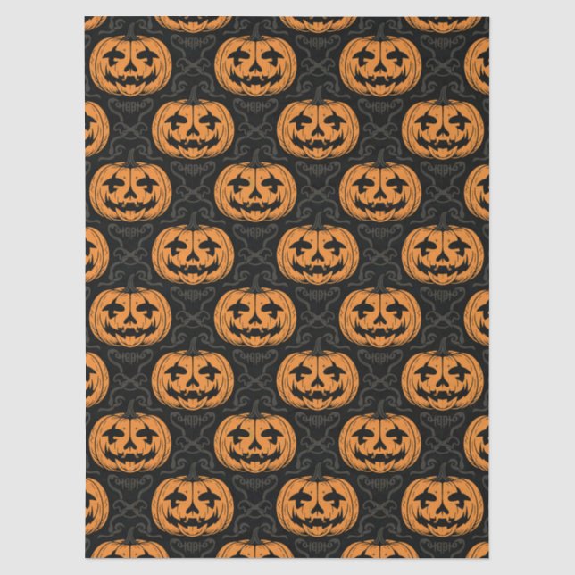 Papel De Seda Calavera de calabaza (Anverso)