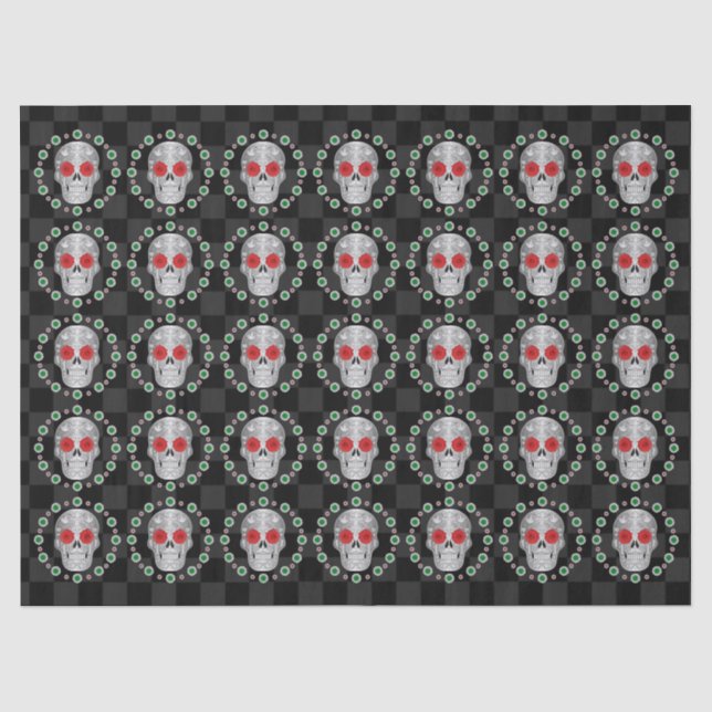 Papel De Seda Calavera de Chrome (Navidad)  (Anverso)
