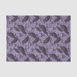Papel De Seda Calavera de Gótico púrpura y raven, medianoche mac