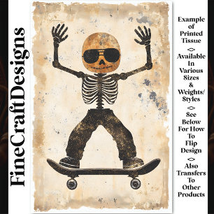 Papel De Seda Calavera de skateboarding grungy y con filo AJ9 de