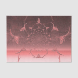 Papel De Seda Calavera de vaca con textura metálica rosa femenin