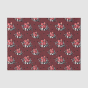 Papel De Seda Calavera del Día de Muertos (Diseño 47 Serie Roja)