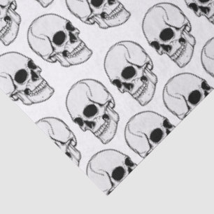 Papel De Seda Calavera gótica #1F vista en ángulo