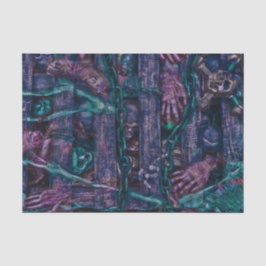 Papel De Seda Calavera oscura gótica de Halloween partes del cue