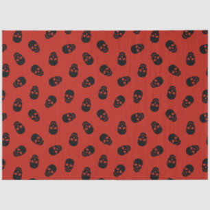 Papel De Seda Calavera roja de Halloween de época moderna