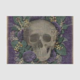 Papel De Seda Calavera vintage de Halloween