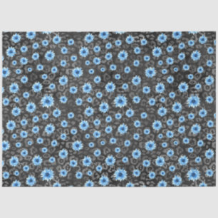 Papel De Seda Calaveras Azules y Diseño de la Serie Girasol 2
