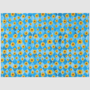 Papel De Seda Calaveras Azules y Diseño de la Serie Girasoles 8