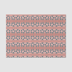 Papel De Seda Calaveras de toro Rosa Verde azulado patrón Purpur
