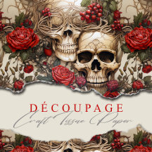 Calaveras florales Roses rojas Gótica