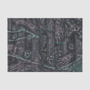 Papel De Seda Calaveras góticas de Halloween Partes del cuerpo v
