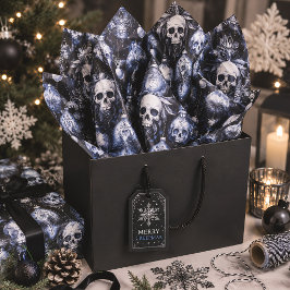Papel De Seda Calaveras góticas de Navidad Spooky Creepmas