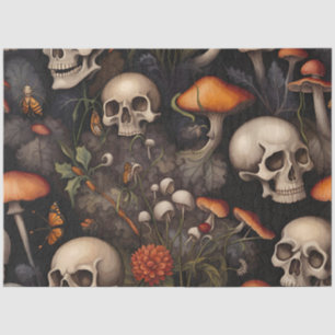 Papel De Seda calaveras góticas hongos insectos de hongos descom