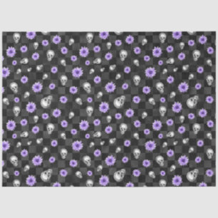 Papel De Seda Calaveras Moradas y Diseño de la Serie Girasoles 9