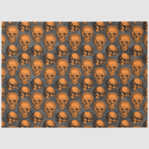 Papel De Seda Calaveras naranjas y diseño de la serie girasol 3