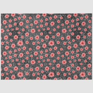 Papel De Seda Calaveras Rojas y Diseño de la Serie de Girasoles
