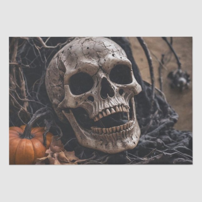 Papel De Seda Calaveras y ortografías de Halloween (Anverso)