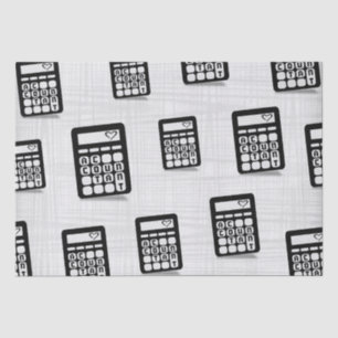 Papel De Seda Calculadora Contable Heart Gray