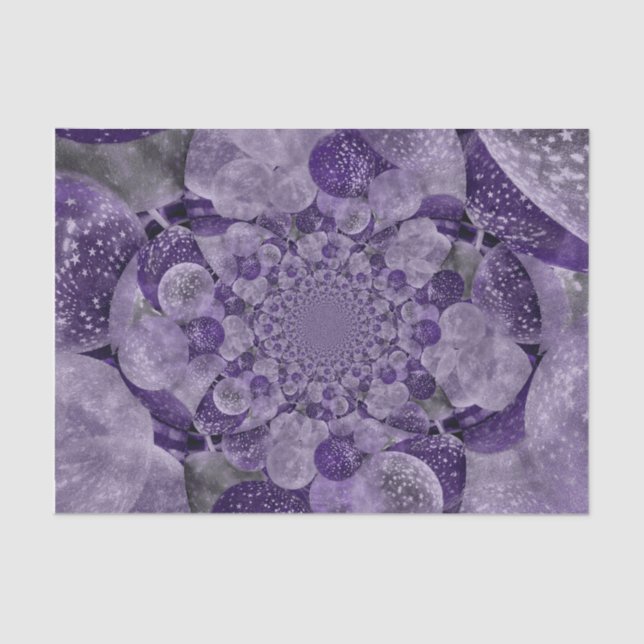 Papel De Seda Caleidoscopio de la púrpura de los globos (Anverso)