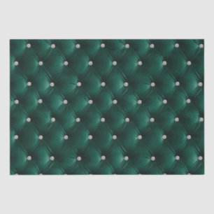 Papel De Seda Cálida Moda verde Verde azulada Terciopelo Faux