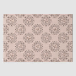 Papel De Seda Cálido resurgimiento de mocha rococó Lotus Polka D