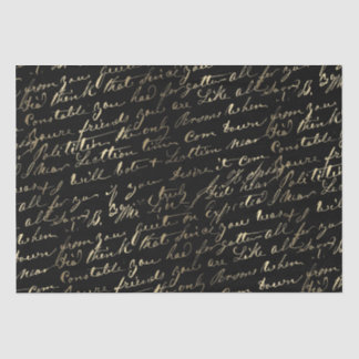 Papel De Seda caligrafía en negro