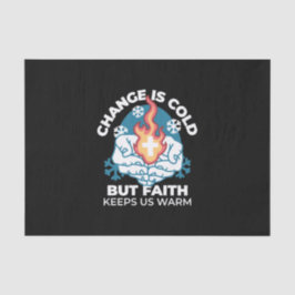 Papel De Seda Cambio frío, fuego de fe - Cristiano motivacional