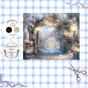 Papel De Seda Camino de jardín irlandés de invierno con arco dec