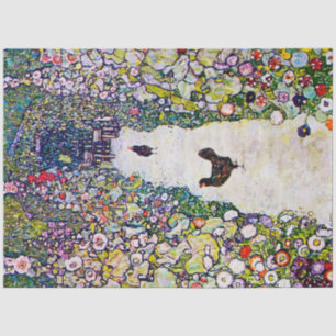 Papel De Seda Camino Jardín con Pollos, Gustav Klimt