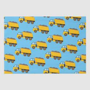 Papel De Seda Camión Amarillo En El Azul Del Cielo