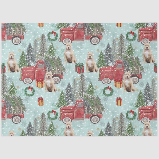 Papel De Seda Camión camionero del perro matón estadounidense Re (Anverso)