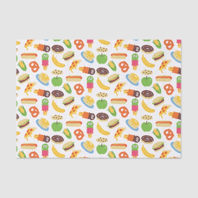 Papel De Seda Camión de foodias de café de Plaza Sésamo (Anverso)