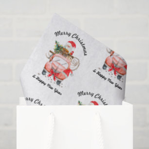 Papel De Seda Camión divertido de Navidad de año nuevo